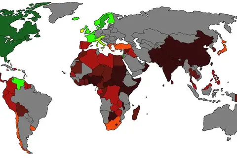Map: GDP (nominal) Per Capita Around the World 1960