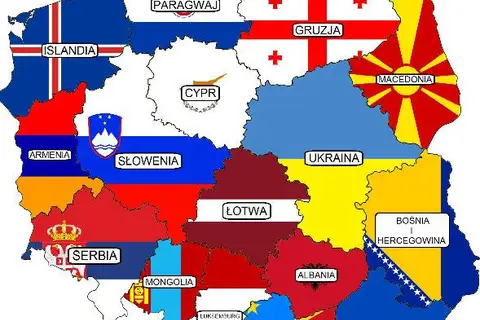 Map: GDP of polish provinces in comparison with other countries