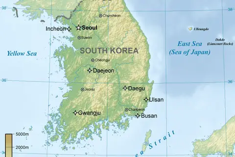 Map: General Map of South Korea