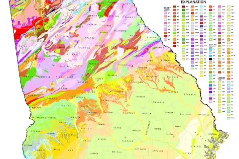 Map: Geologic Map of Georgia