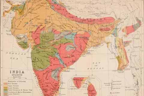 Map: Geological Map of India 1911