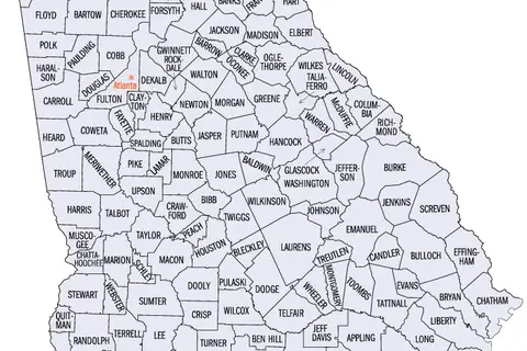 Map: Georgiacounties Map