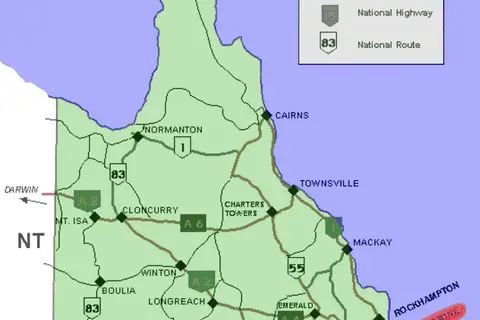 Map: Gladstone Location Map in Queensland