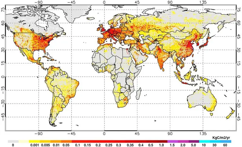 Map: Global carbon dioxide emissions