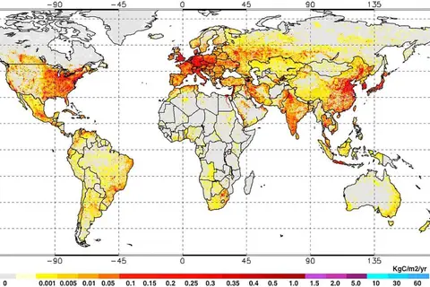 Map: Global carbon dioxide emissions