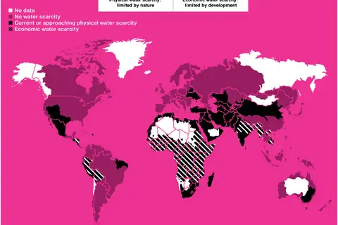 Map: Global water scarcity map by BloombergBusinessweek