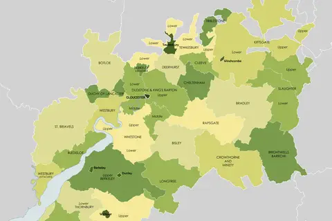 Map: Gloucestershire 1832 Map