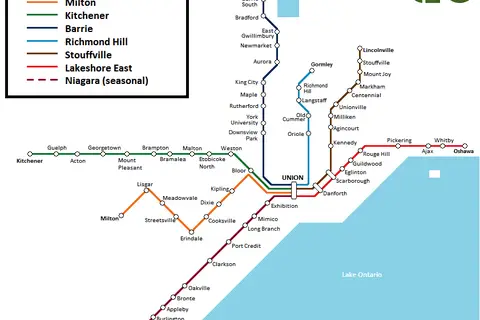 Map: Go Train System Map