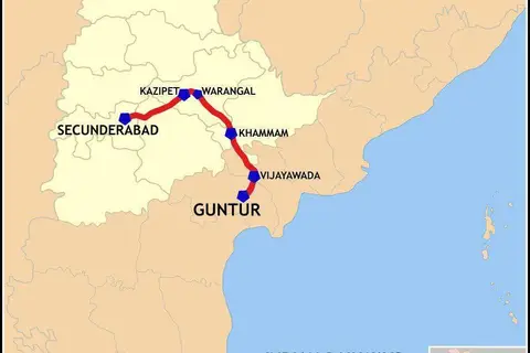 Map: Golconda Express Scgnt Intercity Express Route Map