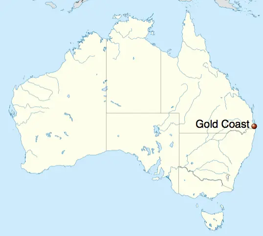 Map: Gold Coast Australia Map