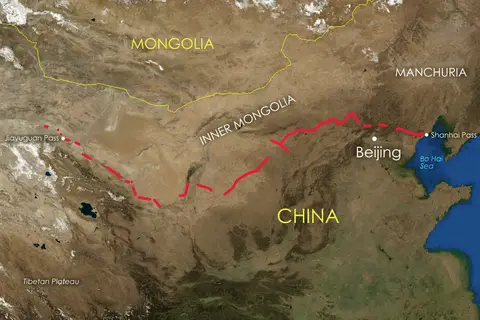 Map: Great Wall of China Location Map