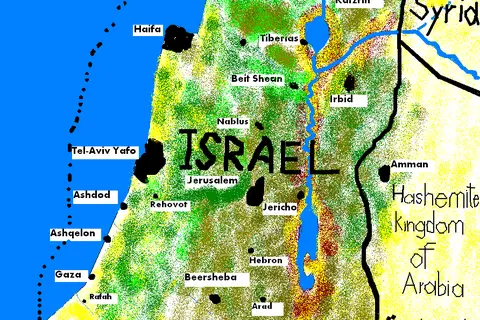 Map: Greater Israel Map