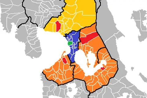 Map: Greater Manila Area Map Including Provinces Cities and Municipalities