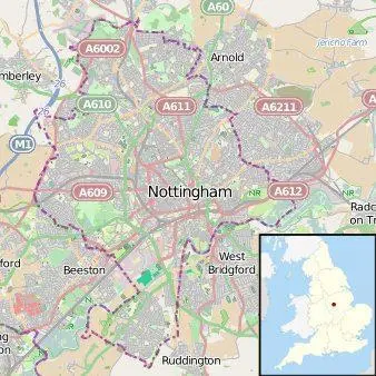 Map: Greater Nottingham Map