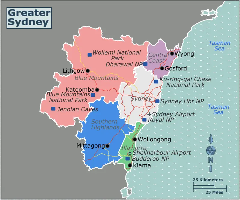 Map: Greater Sydney Regions Map