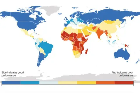Map: Greenest countries in world