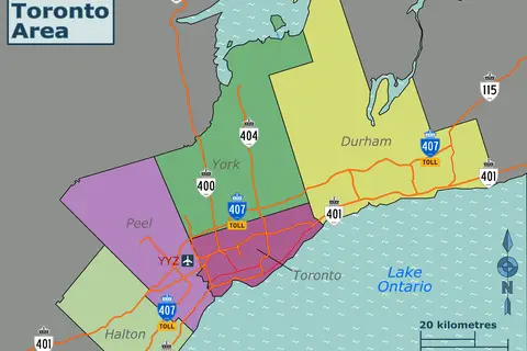 Map: Gta Regions Map