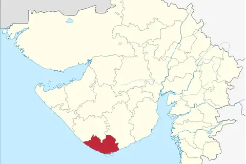 Map: Gujarat Gir Somnath District Locator Map