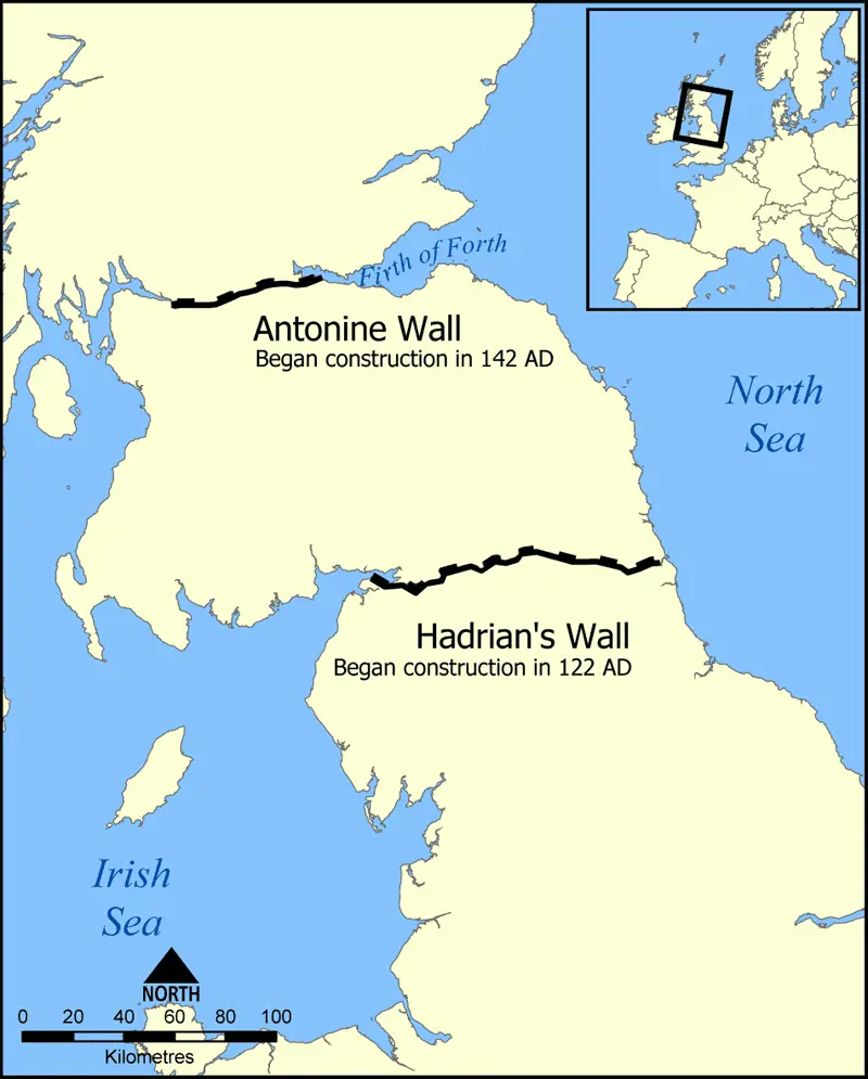 Map: Hadrians Wall Map