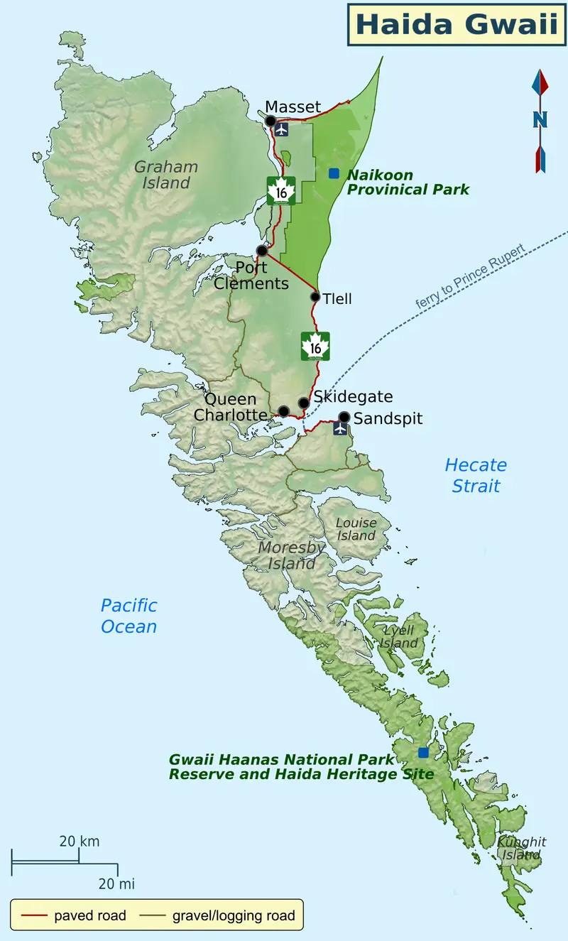 Map: Haida Gwaii Region Map