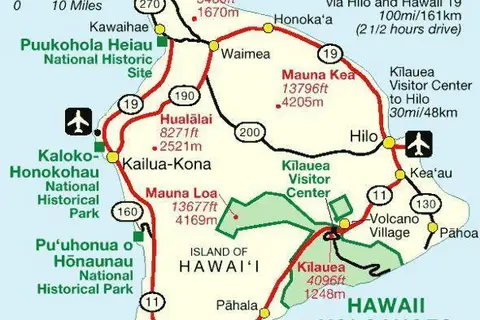 Map: Hawaii National Parks Map