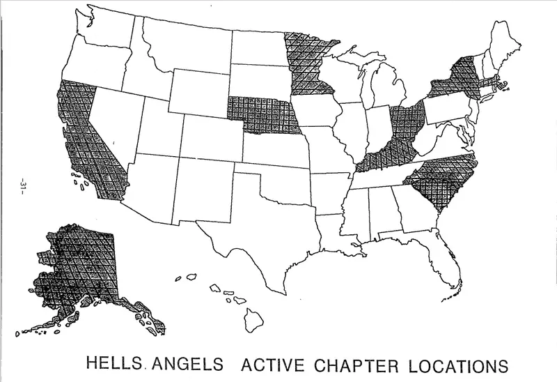 Map: Hells Angels Mc Chapter Map