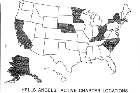 Map: Hells Angels Mc Chapter Map