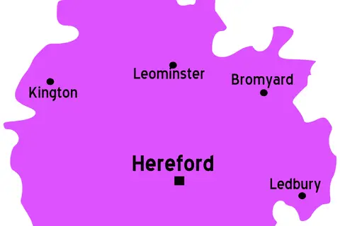 Map: Herefordshire Map