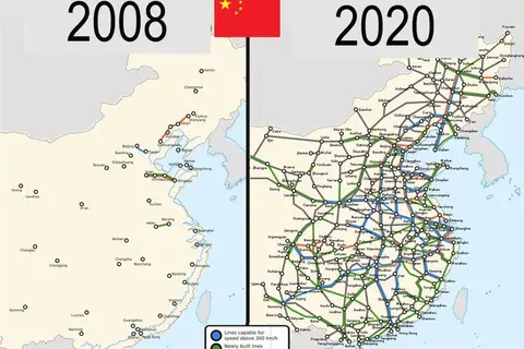 Map: High-Speed Rail Map of China