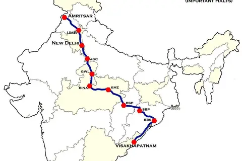 Map: Hirakud Hirakund Express Route Map