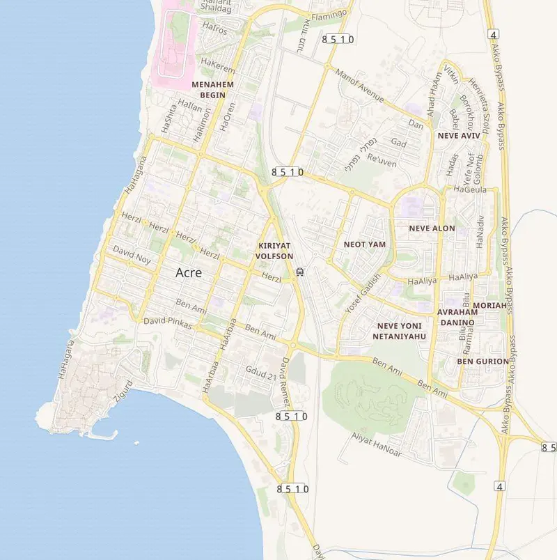 Map: Historical Map Series for the Area of Acre Israel Modern