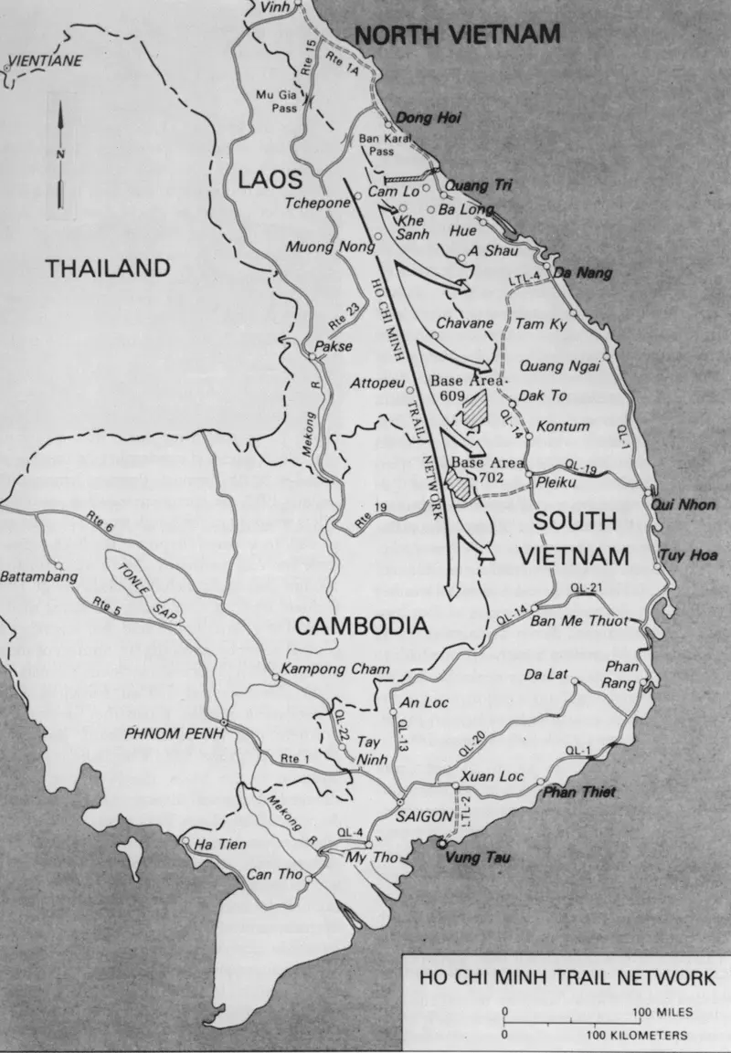 Map: Ho Chi Minh Trail Network Map