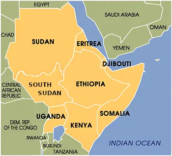 Map: Horn Of Africa Map