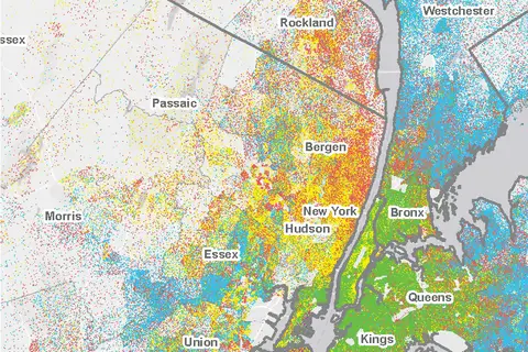 Map: How commuters get to Manhattan