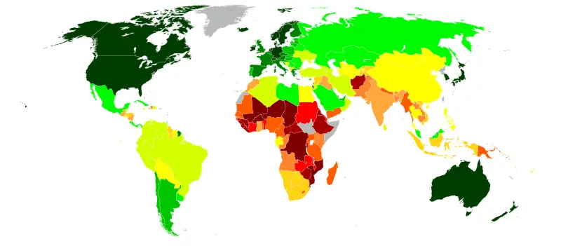 Map: Human Development Index (HDI) World Map – 2012