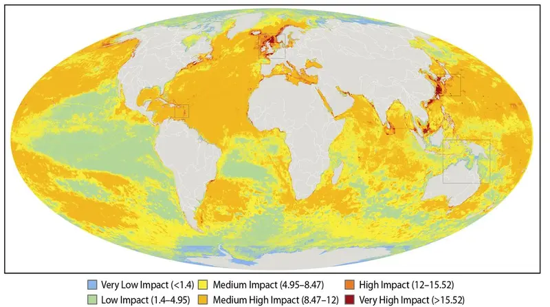 Map: Human Impact on Marine Ecosystems
