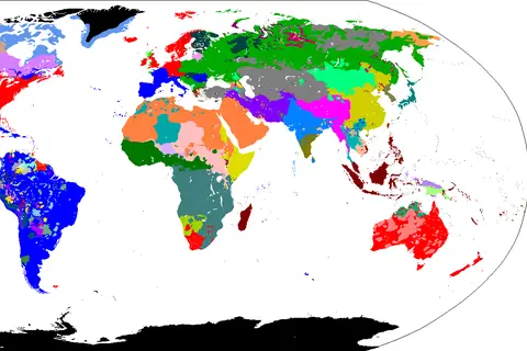 Map: Human Language Families Map