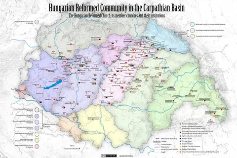Map: Hungarian Reformed Community in the Carpathian Basin