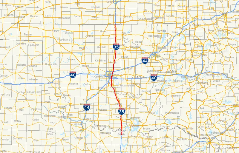 Map: I35 Ok Map
