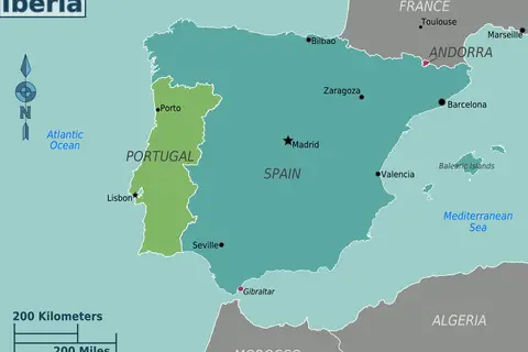 Map: Iberia Regions Map