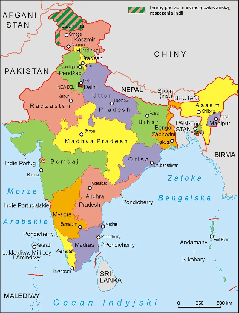 Map: India Administrative Map 1956 Pl