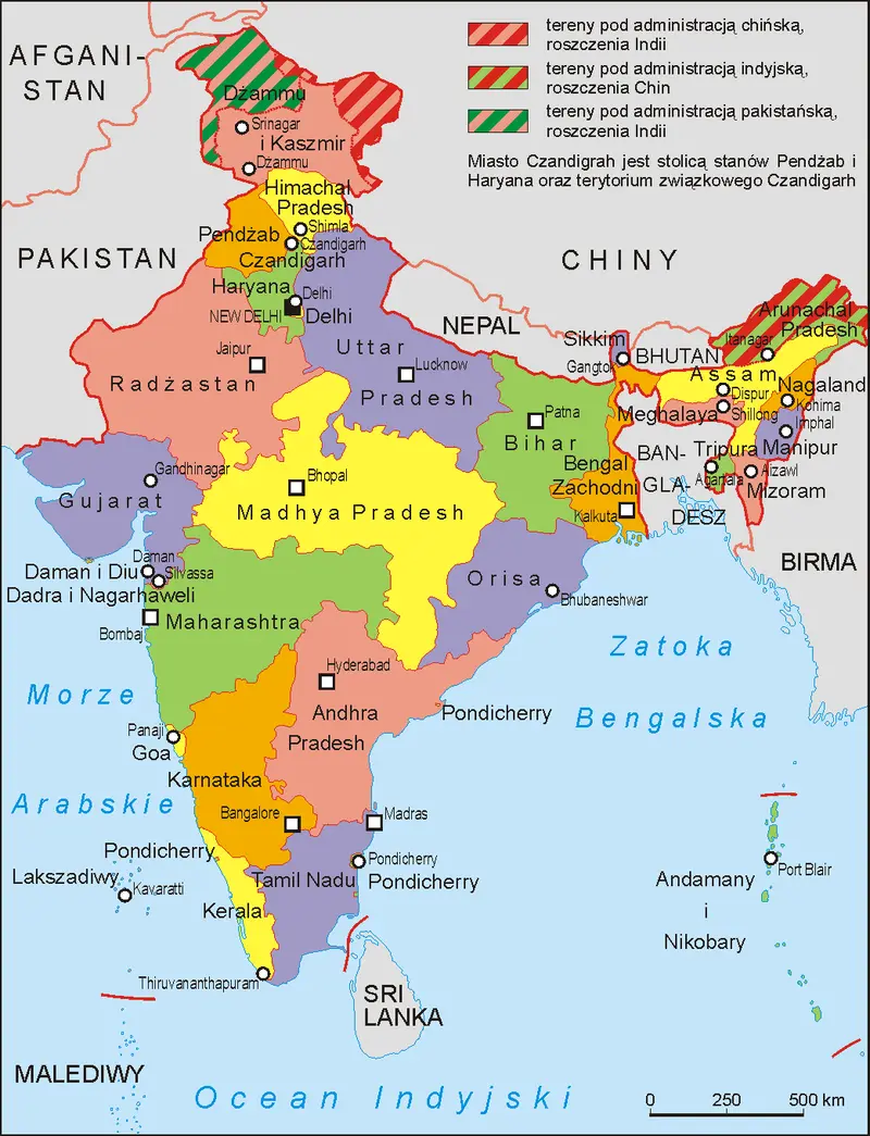 Map: India Administrative Map 1999 Pl