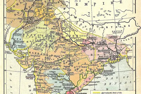 Map: India Map 1700 1792