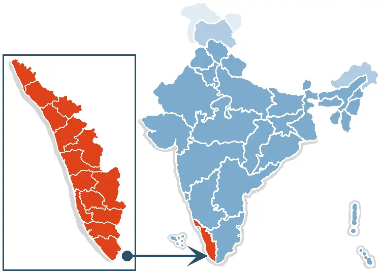 Map: India Map Kerala
