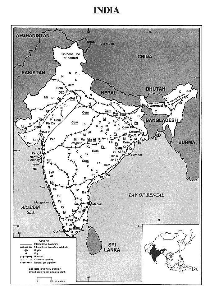 Map: India Mineral Map