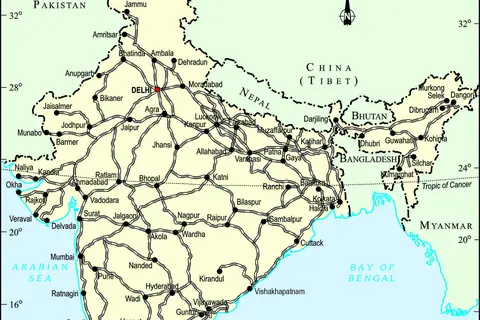 Map: India Railways Map