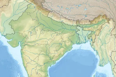 Map: India Relief Location Map