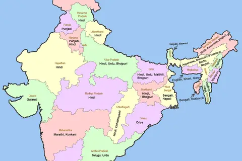 Map: Indialocatorlanguage Map