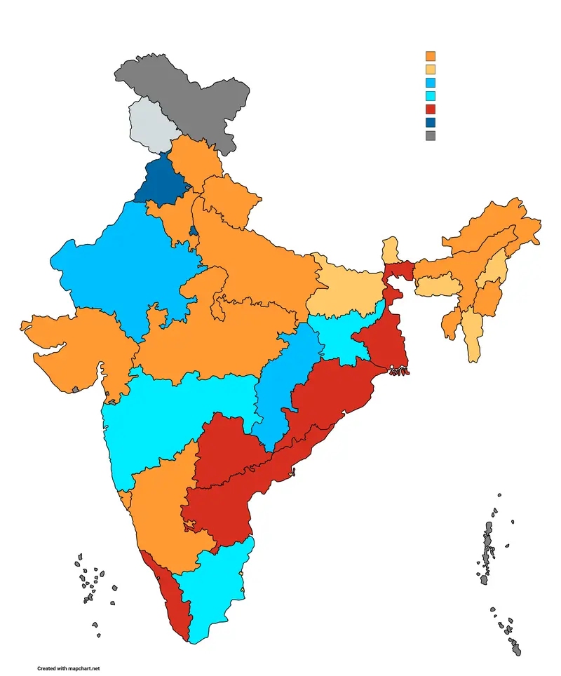 Map: Indian Political Map March 2022