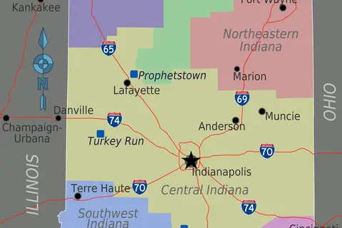 Map: Indiana Regions Map Draft
